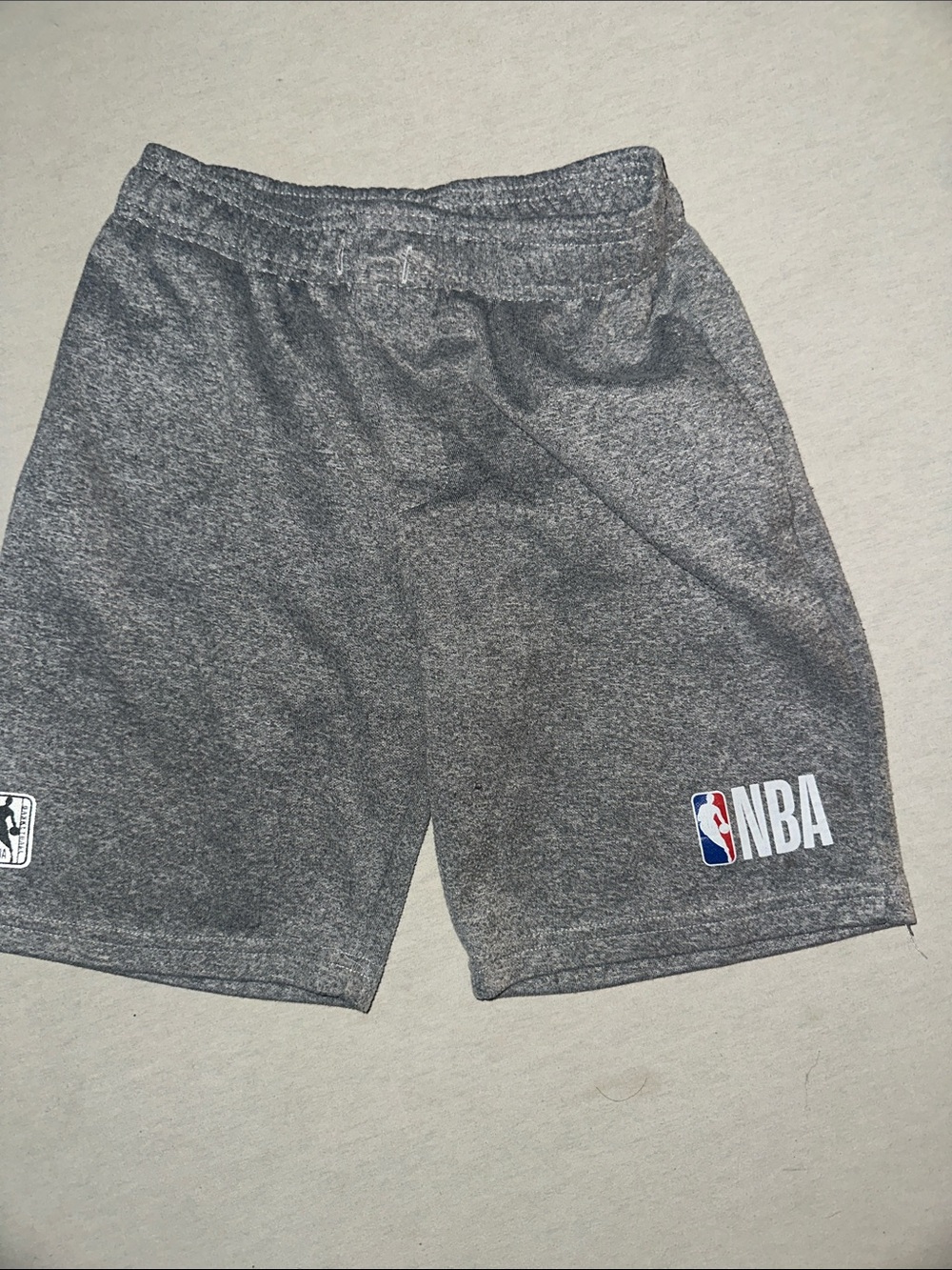 Kids Size S NBA Heather Gray Athletic Sweat Shorts with Logo